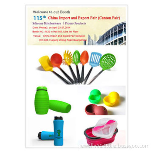 Food-grade Silicone Kitchen Red with Wooden Handle, Food Safe